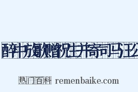 醉中放歌赠祝生并寄司马汪公是什么意思的图片
